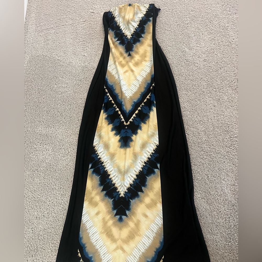 Venus Maxi Dress with Black Elastic Back Cut Out